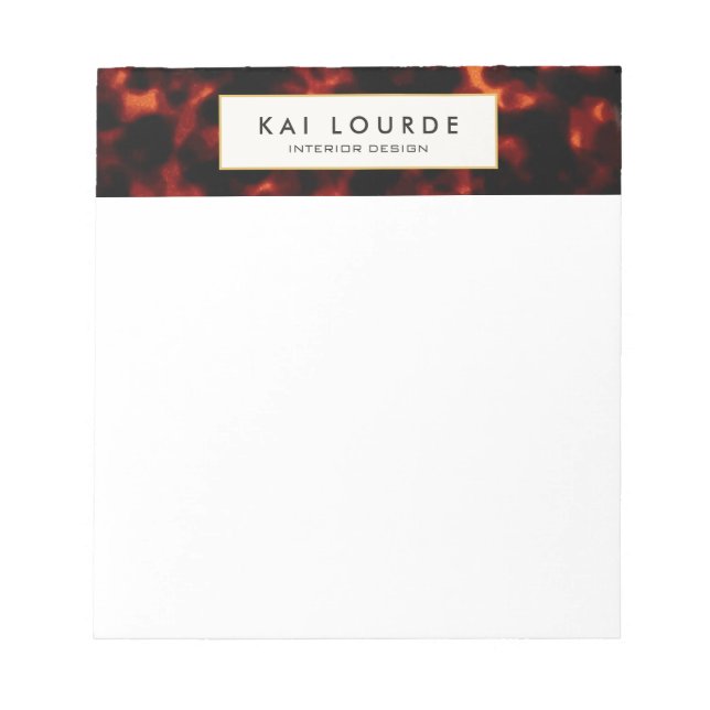Stylish Elegant Tortoiseshell  Notepad (Front)