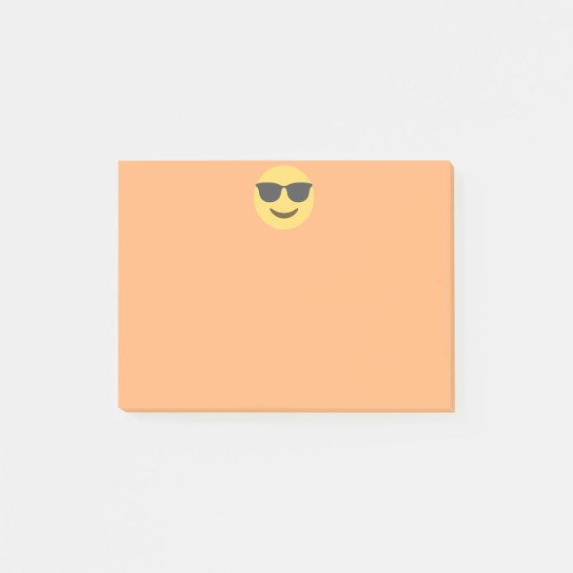Stylish Emoji With Glasses Post-it Notes (Front)