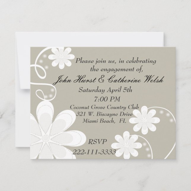 Stylish engagement party Invitation (Front)
