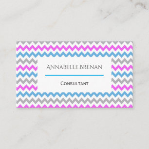 Stylish Eye Catching Chevron Pattern Business Card