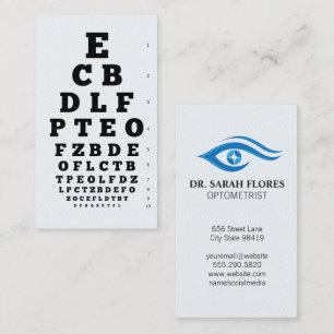 Stylish Eye Logo Design Vision Chart Business Card