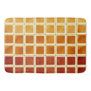 Stylish Fall Colours and Gold texture  Bath Mat