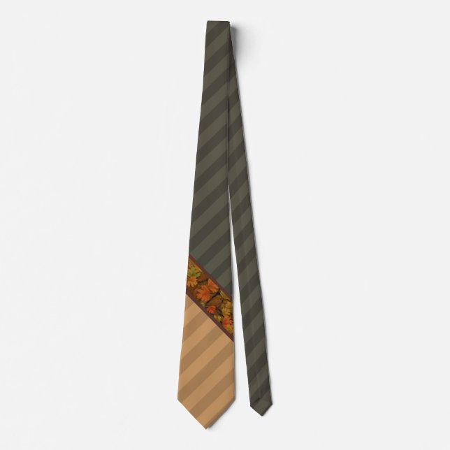 Stylish Fall Stripes Neck Tie (Front)
