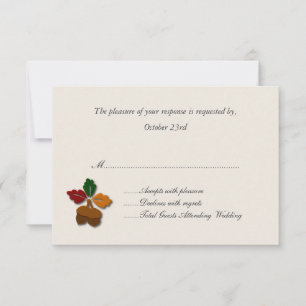 Stylish Fall Wedding Response Cards