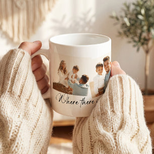 Stylish Family Photo Collage Personalised Coffee Mug