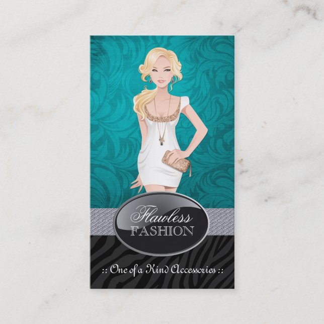 Stylish Fashion Designer Business Cards (Front)