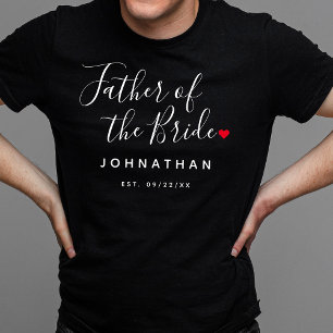 Stylish Father Of The Bride Wedding T-Shirt