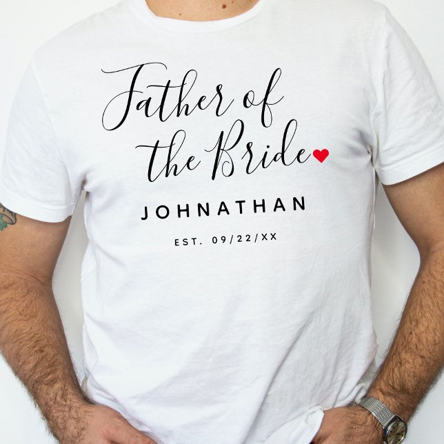 Stylish Father Of The Bride Wedding T-Shirt (Creator Uploaded)