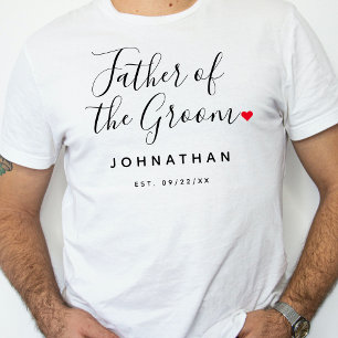 Stylish Father Of The Groom Wedding T-Shirt