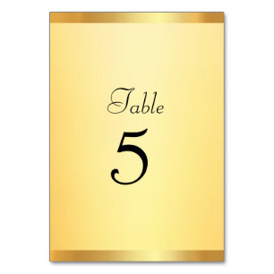Stylish Faux Gold Modern Template Glamourous Table Number