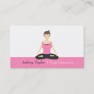Stylish Female Wellness Yoga Instructor Business Card