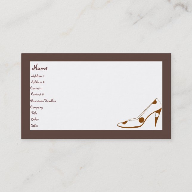 Stylish Feminine Fashion business cards (Front)
