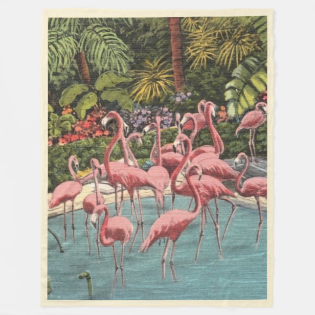 Stylish Flamingos Throw blanket (Front)