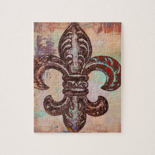 Stylish Fleur De Lis Design Jigsaw Puzzle
