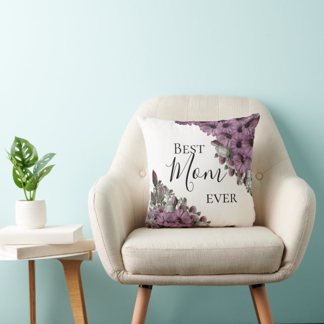 Stylish Floral Best Mum Ever  Cushion (Chair)