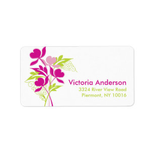 Stylish Floral Bouquet Address Labels