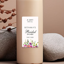 Stylish Floral Bridal Shower Hand Sanitizer