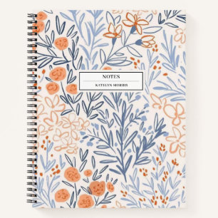 Stylish Floral Business Notes Colourful Pretty Notebook
