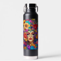 Stylish Floral Copper Water Bottle