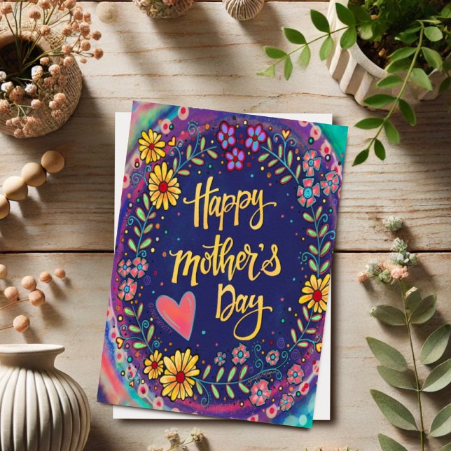Stylish Floral Happy Mother’s Day  Inspirivity Card (Creator Uploaded)