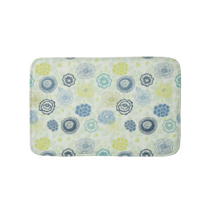 Stylish floral pattern with cute flowers bath mat