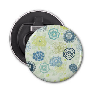 Stylish floral pattern with cute flowers bottle opener