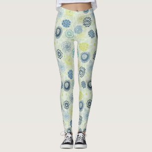 Stylish floral pattern with cute flowers leggings