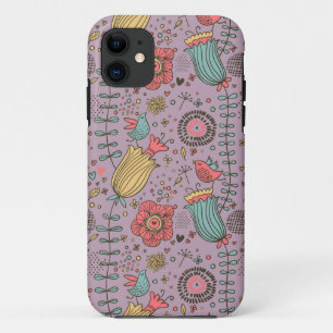 Stylish floral pattern with flowers iPhone 11 case