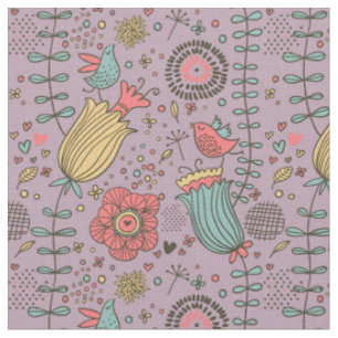 Stylish floral pattern with flowers fabric