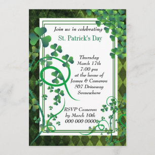 Stylish florish Clover Invitation
