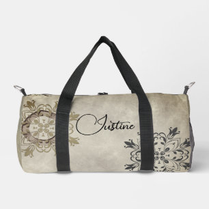 Stylish Flourish Personalised Duffle Bag
