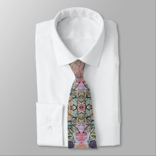 Stylish Flower Garden Watercolor Painting Tie