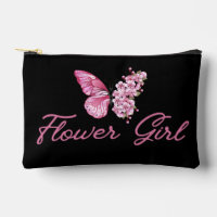stylish flower girl ,pink butterfly cute black