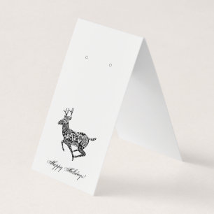 Stylish Folded Tent Winter Earring Display Card