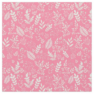 Stylish foliage pink pattern fabric