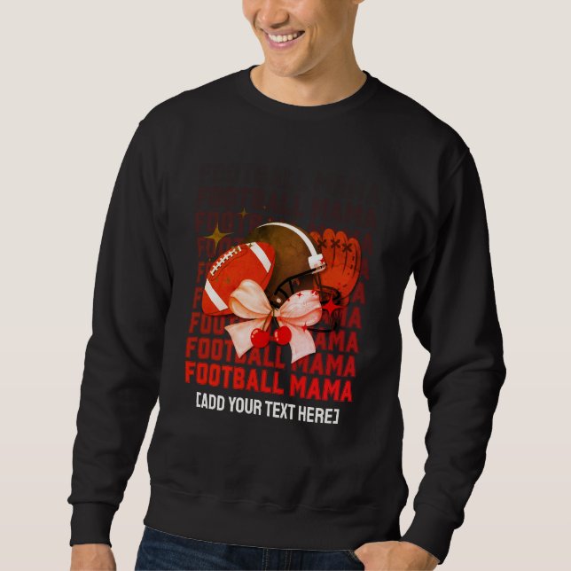Stylish FOOTBALL MAMA Coquette Sweatshirt (Front)
