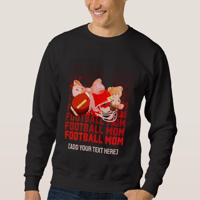 Stylish FOOTBALL MOM Coquette Sweatshirt (Front)