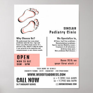 Stylish Footprints, Podiatry Clinic, Podiatrist Poster