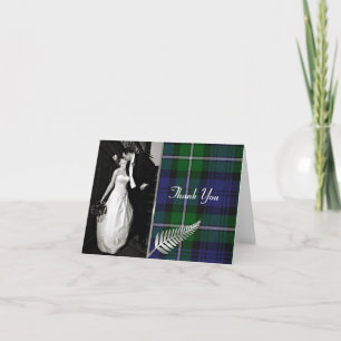 Stylish Forbes Plaid Photo Thank You Card