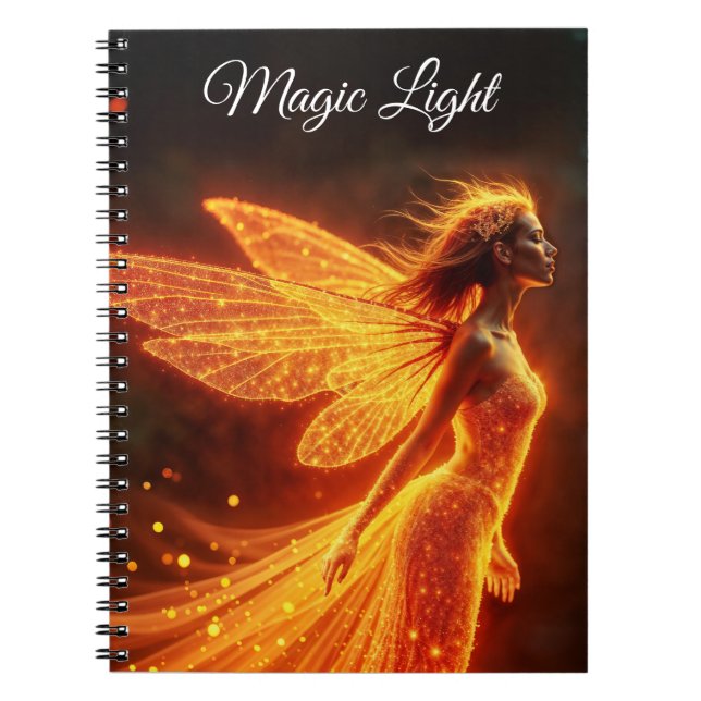 Stylish forest pixie cute fire luminous princess  notebook (Front)