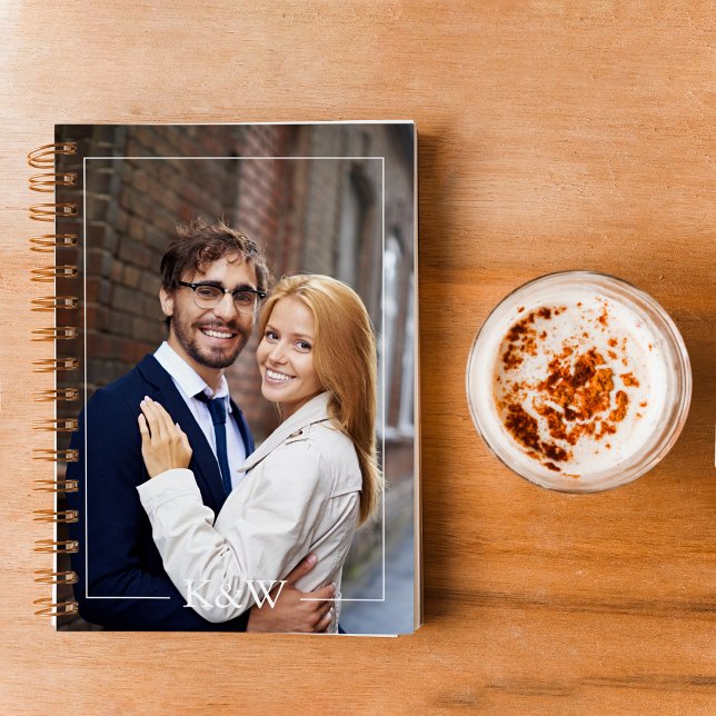 Stylish Frame Monogram Wedding Planner Notebook (Creator Uploaded)