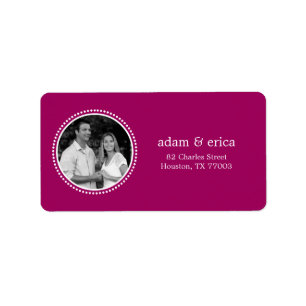 Stylish Frame Photo Address Labels (Fuchsia)