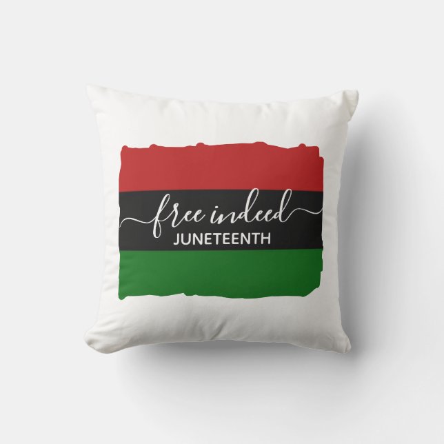 Stylish FREE INDEED Pan African JUNETEENTH Cushion (Front)