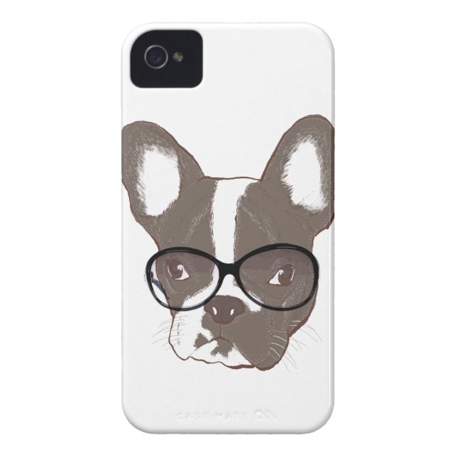 Stylish french bulldog Case-Mate iPhone case (Back)