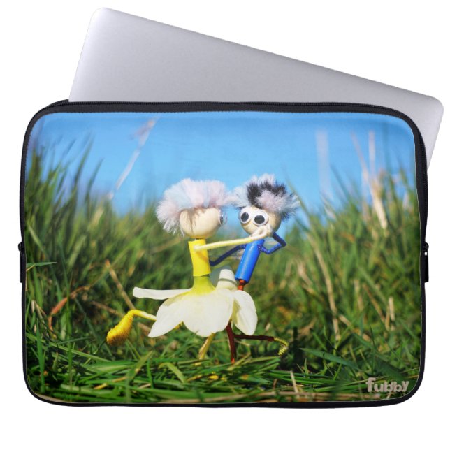 Stylish Fubby's in Narcissen's dress. Laptop Sleeve (Front)