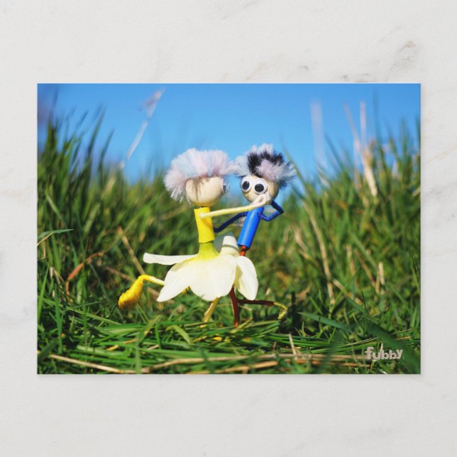 Stylish Fubby's in Narcissen's dress. Postcard (Front)