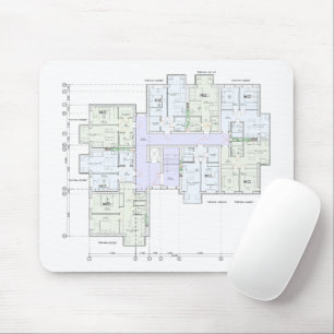 Stylish & Functional Blueprint Mouse Pad