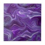 Stylish Funky Groovy Purple Curves Marble 4-6 Ceramic Tile<br><div class="desc">Looking to be a little different and original? This modern funky groovy purple marble mimic curves print wall ceramic tile is just what you need. Available in two sizes 4.25 x 4.25 and 6 x 6 inches. Please note that this is a flat colour print and is not an actual...</div>