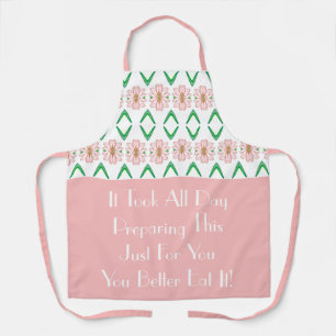Stylish Funny Pink Apron