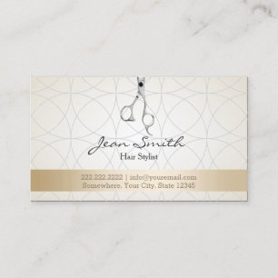 Stylish Geo Circles Hair Stylist Business Cards